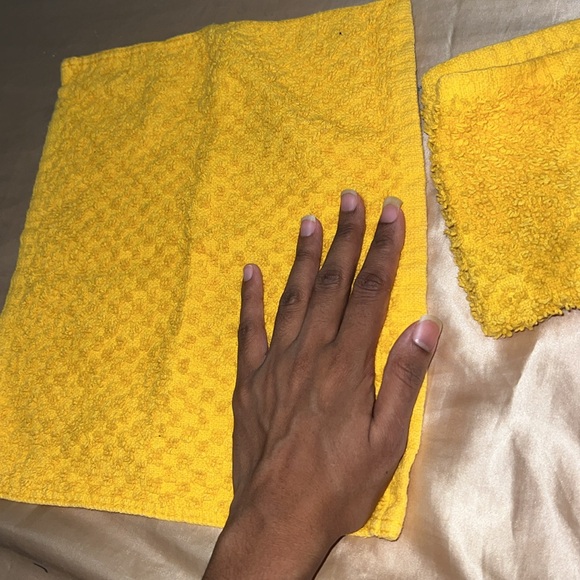 Yellow Bath Towel Rags - Picture 7 of 7